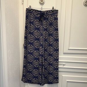Anthropologie Navy and Gray Wide Leg Pants
